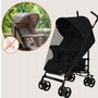Carucior sport, Lionelo, Elia, Cu plasa de tantari, Suport de picioare reglabil, Spatar ajustabil in 4 pozitii, Capotina XXL, Pliere tip umbrela, Capacitate 15 kg, 6 luni+, EN 1888, Negru - 16