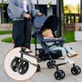 Carucior sport, Lionelo, Elia, Cu plasa de tantari, Suport de picioare reglabil, Spatar ajustabil in 4 pozitii, Capotina XXL, Pliere tip umbrela, Capacitate 15 kg, 6 luni+, EN 1888, Negru - 18