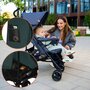 Carucior sport, Lionelo, Elia, Cu plasa de tantari, Suport de picioare reglabil, Spatar ajustabil in 4 pozitii, Capotina XXL, Pliere tip umbrela, Capacitate 15 kg, 6 luni+, EN 1888, Verde grafit - 15