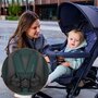 Carucior sport, Lionelo, Elia, Cu plasa de tantari, Suport de picioare reglabil, Spatar ajustabil in 4 pozitii, Capotina XXL, Pliere tip umbrela, Capacitate 15 kg, 6 luni+, EN 1888, Verde grafit - 17
