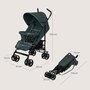 Carucior sport, Lionelo, Elia, Cu plasa de tantari, Suport de picioare reglabil, Spatar ajustabil in 4 pozitii, Capotina XXL, Pliere tip umbrela, Capacitate 15 kg, 6 luni+, EN 1888, Verde grafit - 13