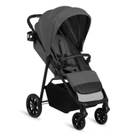 Carucior sport, Lionelo, Emerald, Pliere cu o mana,  Copertina XXL UPF50+, Spatar reglabil, Suspensie completa, Roti EVA, 6- 48 luni, Pana la 22 kg, Gri, Resigilat