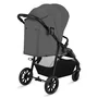 Carucior sport, Lionelo, Emerald, Pliere cu o mana,  Copertina XXL UPF50+, Spatar reglabil, Suspensie completa, Roti EVA, 6- 48 luni, Pana la 22 kg, Gri, Resigilat - 5