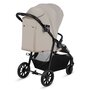 Carucior sport, Lionelo, Emerald, Pliere cu o mana,  Copertina XXL UPF50+, Spatar reglabil, Suspensie completa, Roti EVA, 6- 48 luni, Pana la 22 kg, Bej - 7