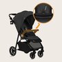 Carucior sport, Lionelo, Emma One, Cu tavita, Suport pahar, Plasa de tantari, Roti EVA, Maner reglabil, Pana la 22 kg, 6 luni+, Conform cu EN1888-1, Gri - 28