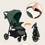 Carucior sport, Lionelo, Emma One, Cu tavita, Suport pahar, Plasa de tantari, Roti EVA, Maner reglabil, Pana la 22 kg, 6 luni+, Conform cu EN1888-1, Verde - 26