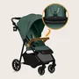 Carucior sport, Lionelo, Emma One, Cu tavita, Suport pahar, Plasa de tantari, Roti EVA, Maner reglabil, Pana la 22 kg, 6 luni+, Conform cu EN1888-1, Verde - 28