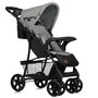 Carucior sport, Lionelo, Emma Plus, Cu tavita, 2 Suporturi pentru pahar, Geanta accesorii, Conform cu standardul european de securitate EN1888-1, Gri - 9