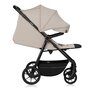 Carucior sport, Lionelo, Iva, Sustine 22 kg, 6 luni+, Capotina mare, Impermeabila, Protectie SPF 50+, 3 pozitii inclinare spatar, 8 pozitii inclinare suport picioare, 5 pozitii reglare maner, Include plasa de tantari si suport pentru biberon, Bej - 8