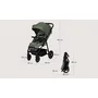 Carucior sport, Lionelo, Iva, Sustine 22 kg, 6 luni+, Capotina mare, Impermeabila, Protectie SPF 50+, 3 pozitii inclinare spatar, 8 pozitii inclinare suport picioare, 5 pozitii reglare maner, Include plasa de tantari si suport pt biberon, Verde - 30