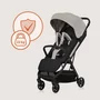 Carucior sport, Lionelo, Julie Air, Greutate redusa - 7.5 kg, Sustine 22 kg, 6 luni+, Capotina impermeabila, Protectie SPF 50+, Include suport sticla, Pliere compacta pentru calatorii, Conform cu EN1888-1 si EN1888-2, Bej - 15