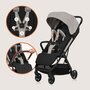 Carucior sport, Lionelo, Julie Air, Greutate redusa - 7.5 kg, Sustine 22 kg, 6 luni+, Capotina impermeabila, Protectie SPF 50+, Include suport sticla, Pliere compacta pentru calatorii, Conform cu EN1888-1 si EN1888-2, Bej - 17
