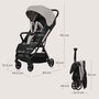 Carucior sport, Lionelo, Julie Air, Greutate redusa - 7.5 kg, Sustine 22 kg, 6 luni+, Capotina impermeabila, Protectie SPF 50+, Include suport sticla, Pliere compacta pentru calatorii, Conform cu EN1888-1 si EN1888-2, Bej - 18