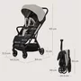 Carucior sport, Lionelo, Julie Air, Greutate redusa - 7.5 kg, Sustine 22 kg, 6 luni+, Capotina impermeabila, Protectie SPF 50+, Include suport sticla, Pliere compacta pentru calatorii, Conform cu EN1888-1 si EN1888-2, Bej - 18