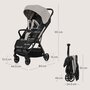 Carucior sport, Lionelo, Julie Air, Greutate redusa - 7.5 kg, Sustine 22 kg, 6 luni+, Capotina impermeabila, Protectie SPF 50+, Include suport sticla, Pliere compacta pentru calatorii, Conform cu EN1888-1 si EN1888-2, Bej - 21