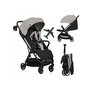 Carucior sport, Lionelo, Julie Air, Greutate redusa - 7.5 kg, Sustine 22 kg, 6 luni+, Capotina impermeabila, Protectie SPF 50+, Include suport sticla, Pliere compacta pentru calatorii, Conform cu EN1888-1 si EN1888-2, Bej - 1