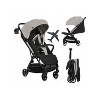 Carucior sport, Lionelo, Julie Air, Greutate redusa - 7.5 kg, Sustine 22 kg, 6 luni+, Capotina impermeabila, Protectie SPF 50+, Include suport sticla, Pliere compacta pentru calatorii, Conform cu EN1888-1 si EN1888-2, Bej