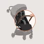 Carucior sport, Lionelo, Julie Air, Greutate redusa - 7.5 kg, Sustine 22 kg, 6 luni+, Capotina impermeabila, Protectie SPF 50+, Include suport sticla, Pliere compacta pentru calatorii, Conform cu EN1888-1 si EN1888-2, Gri - 11