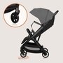 Carucior sport, Lionelo, Julie Air, Greutate redusa - 7.5 kg, Sustine 22 kg, 6 luni+, Capotina impermeabila, Protectie SPF 50+, Include suport sticla, Pliere compacta pentru calatorii, Conform cu EN1888-1 si EN1888-2, Gri - 16