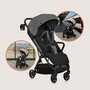 Carucior sport, Lionelo, Julie Air, Greutate redusa - 7.5 kg, Sustine 22 kg, 6 luni+, Capotina impermeabila, Protectie SPF 50+, Include suport sticla, Pliere compacta pentru calatorii, Conform cu EN1888-1 si EN1888-2, Gri - 17