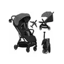 Carucior sport, Lionelo, Julie Air, Greutate redusa - 7.5 kg, Sustine 22 kg, 6 luni+, Capotina impermeabila, Protectie SPF 50+, Include suport sticla, Pliere compacta pentru calatorii, Conform cu EN1888-1 si EN1888-2, Gri - 1