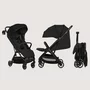 Carucior sport, Lionelo, Julie Air, Greutate redusa - 7.5 kg, Sustine 22 kg, 6 luni+, Capotina impermeabila, Protectie SPF 50+, Include suport sticla, Pliere compacta pentru calatorii, Conform cu EN1888-1 si EN1888-2, Negu Onyx - 3
