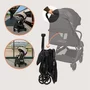 Carucior sport, Lionelo, Julie Air, Greutate redusa - 7.5 kg, Sustine 22 kg, 6 luni+, Capotina impermeabila, Protectie SPF 50+, Include suport sticla, Pliere compacta pentru calatorii, Conform cu EN1888-1 si EN1888-2, Negu Onyx - 13