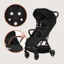 Carucior sport, Lionelo, Julie Air, Greutate redusa - 7.5 kg, Sustine 22 kg, 6 luni+, Capotina impermeabila, Protectie SPF 50+, Include suport sticla, Pliere compacta pentru calatorii, Conform cu EN1888-1 si EN1888-2, Negu Onyx - 11