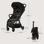 Carucior sport, Lionelo, Julie Air, Greutate redusa - 7.5 kg, Sustine 22 kg, 6 luni+, Capotina impermeabila, Protectie SPF 50+, Include suport sticla, Pliere compacta pentru calatorii, Conform cu EN1888-1 si EN1888-2, Negu Onyx - 15