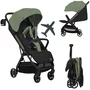 Carucior sport, Lionelo, Julie Air, Greutate redusa - 7.5 kg, Sustine 22 kg, 6 luni+, Capotina impermeabila, Protectie SPF 50+, Include suport sticla, Pliere compacta pentru calatorii, Conform cu EN1888-1 si EN1888-2, Verde Sage