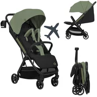 Carucior sport, Lionelo, Julie Air, Greutate redusa - 7.5 kg, Sustine 22 kg, 6 luni+, Capotina impermeabila, Protectie SPF 50+, Include suport sticla, Pliere compacta pentru calatorii, Conform cu EN1888-1 si EN1888-2, Verde Sage