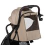 Carucior sport, Lionelo, Julie One, De la nastere, Greutate redusa, Cu accesorii, Cadru din aluminiu, 0-22 kg, Pliere compacta pentru avion, Conform cu standardele europene de securitate EN1888-1 si EN1888-2, Bej - 12