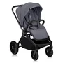 Carucior sport, Lionelo, Mika Plus, Cadru din aluminiu, Copertina XXL, Spatar reglabil in 3 pozitii, Cu accesorii, Pana la 22 kg, 6-48 luni; EN1888-1, EN1888-2 EN1466, Gri - 1