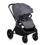 Carucior sport, Lionelo, Mika Plus, Cadru din aluminiu, Copertina XXL, Spatar reglabil in 3 pozitii, Cu accesorii, Pana la 22 kg, 6-48 luni; EN1888-1, EN1888-2 EN1466, Gri - 3
