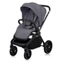 Carucior sport, Lionelo, Mika Plus, Cadru din aluminiu, Copertina XXL, Spatar reglabil in 3 pozitii, Cu accesorii, Pana la 22 kg, 6-48 luni; EN1888-1, EN1888-2 EN1466, Gri - 4