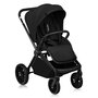 Carucior sport, Lionelo, Mika Plus, Cadru din aluminiu, Copertina XXL, Spatar reglabil in 3 pozitii, Cu accesorii, Pana la 22 kg, 6-48 luni; EN1888-1, EN1888-2 EN1466, Negru - 1