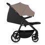 Carucior sport, Lionelo, Mira, Maner reglabil in 5 pozitii, Spatar si suport de picioare reglabile, Plasa de tantari si suport biberon incluse, Pana la 22 kg, 6 luni+, Conform cu EN1888-1, EN1888-2, Testare SGS, Bej - 9