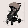 Carucior sport, Lionelo, Mira, Maner reglabil in 5 pozitii, Spatar si suport de picioare reglabile, Plasa de tantari si suport biberon incluse, Pana la 22 kg, 6 luni+, Conform cu EN1888-1, EN1888-2, Testare SGS, Bej - 27