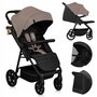 Carucior sport, Lionelo, Mira, Maner reglabil in 5 pozitii, Spatar si suport de picioare reglabile, Plasa de tantari si suport biberon incluse, Pana la 22 kg, 6 luni+, Conform cu EN1888-1, EN1888-2, Testare SGS, Bej - 29