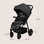 Carucior sport, Lionelo, Mira, Maner reglabil in 5 pozitii, Spatar si suport de picioare reglabile, Plasa de tantari si suport biberon incluse, Pana la 22 kg, 6 luni+, Conform cu EN1888-1, EN1888-2, Testare SGS, Gri - 27