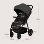 Carucior sport, Lionelo, Mira, Maner reglabil in 5 pozitii, Spatar si suport de picioare reglabile, Plasa de tantari si suport biberon incluse, Pana la 22 kg, 6 luni+, Conform cu EN1888-1, EN1888-2, Testare SGS, Gri - 27