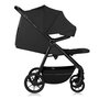 Carucior sport, Lionelo, Mira, Maner reglabil in 5 pozitii, Spatar si suport de picioare reglabile, Plasa de tantari si suport biberon incluse, Pana la 22 kg, 6 luni+, Conform cu EN1888-1, EN1888-2, Testare SGS, Negru - 9
