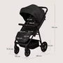 Carucior sport, Lionelo, Mira, Maner reglabil in 5 pozitii, Spatar si suport de picioare reglabile, Plasa de tantari si suport biberon incluse, Pana la 22 kg, 6 luni+, Conform cu EN1888-1, EN1888-2, Testare SGS, Negru - 27