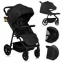 Carucior sport, Lionelo, Mira, Maner reglabil in 5 pozitii, Spatar si suport de picioare reglabile, Plasa de tantari si suport biberon incluse, Pana la 22 kg, 6 luni+, Conform cu EN1888-1, EN1888-2, Testare SGS, Negru - 29