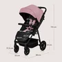 Carucior sport, Lionelo, Mira, Maner reglabil in 5 pozitii, Spatar si suport de picioare reglabile, Plasa de tantari si suport biberon incluse, Pana la 22 kg, 6 luni+, Conform cu EN1888-1, EN1888-2, Testare SGS, Roz - 18