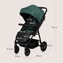 Carucior sport, Lionelo, Mira, Maner reglabil in 5 pozitii, Spatar si suport de picioare reglabile, Plasa de tantari si suport biberon incluse, Pana la 22 kg, 6 luni+, Conform cu EN1888-1, EN1888-2, Testare SGS, Verde - 27