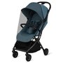 Carucior sport, Lionelo, Sia, 5.9 kg, Ultracompact, Pliere rapida cu o mana, Copertina UPF50+, Plasa de tantari si suport pentru biberon incluse, 6-48 luni, Sustine 22 kg, Albastru - 5
