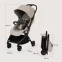 Carucior sport, Lionelo, Sia, 5.9 kg, Ultracompact, Pliere rapida cu o mana, Copertina UPF50+, Plasa de tantari si suport pentru biberon incluse, 6-48 luni, Sustine 22 kg, Bej - 14