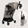 Carucior sport, Lionelo, Sia, 5.9 kg, Ultracompact, Pliere rapida cu o mana, Copertina UPF50+, Plasa de tantari si suport pentru biberon incluse, 6-48 luni, Sustine 22 kg, Bej - 15