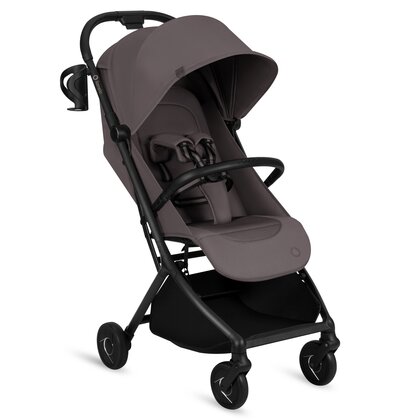 Carucior sport, Lionelo, Sia, 5.9 kg, Ultracompact, Pliere rapida cu o mana, Copertina UPF50+, Plasa de tantari si suport pentru biberon incluse, 6-48 luni, Sustine 22 kg, Bej Taupe